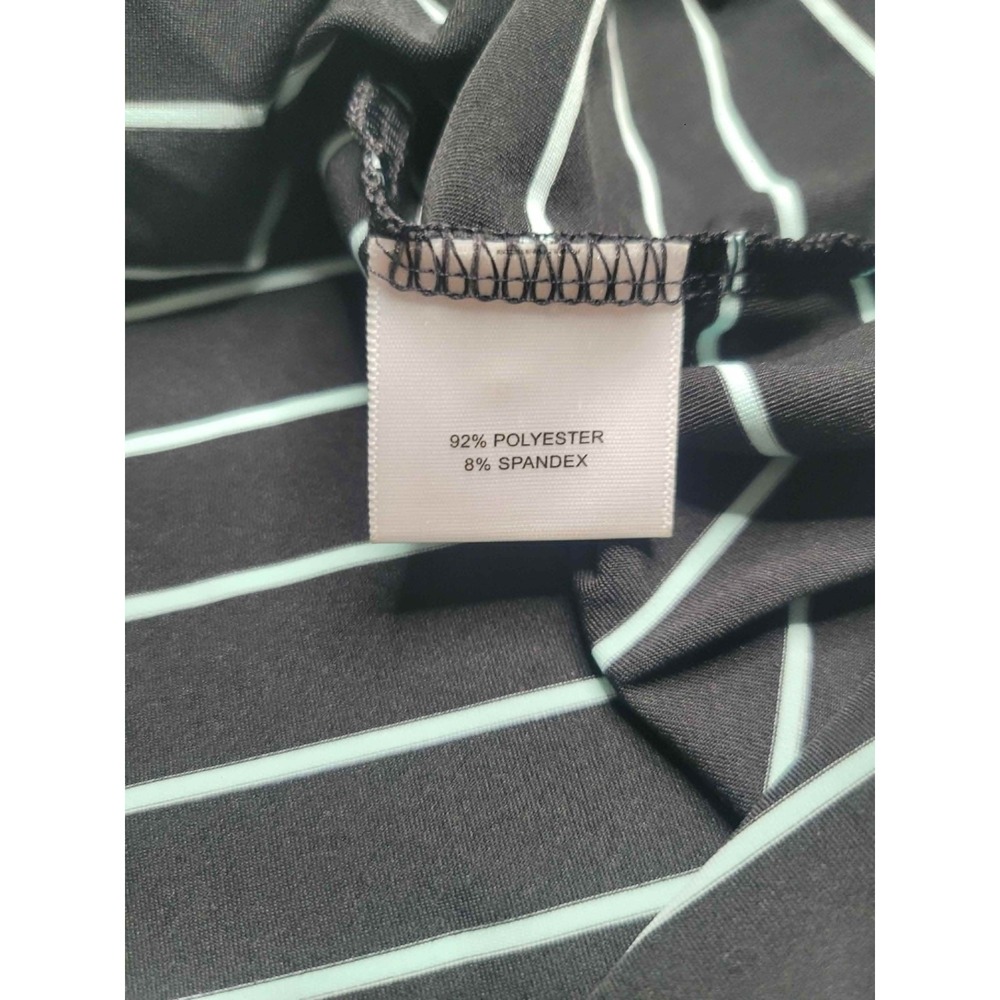 Peter MIllar Summer Comfort Men's Short Sleeve Striped Polo Large Black/Blue - Picture 5 of 6